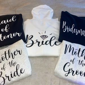 Custom wedding zip up sweatshirt